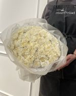 Гранд-букет из белых диантусов 77шт