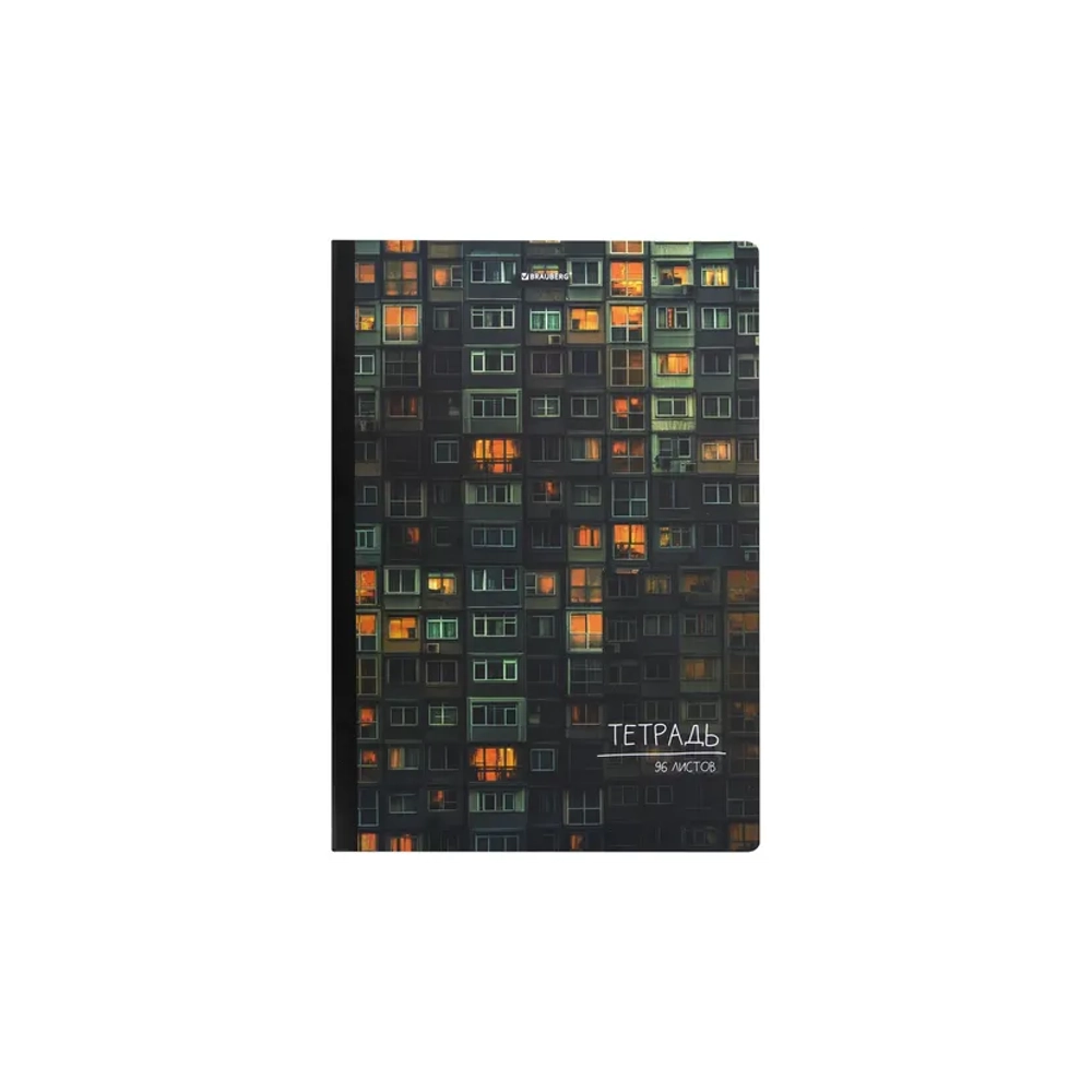 Тетрадь А-4 96л. клетка, сшивка с корешком, обложка картон BRAUBERG