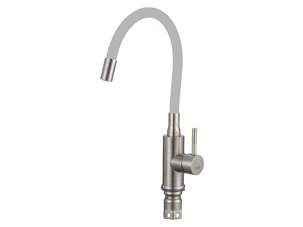 Смеситель для кухни 345/215 1Р Серый сатин Нержавеющая сталь