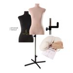 Манекен портновский Кристина, комплект Про, размер 44, цвет бежевый, в комплекте набор накладок и подставка «Звезда»