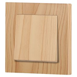 Кнопка Intro Accent 6-109-11 10А-250В IP20 СУ AL/CU сосна