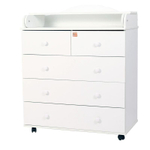 Комод "Фортуна" 5 ящ. (арт.62) ЛДСП 800/5 (белый)