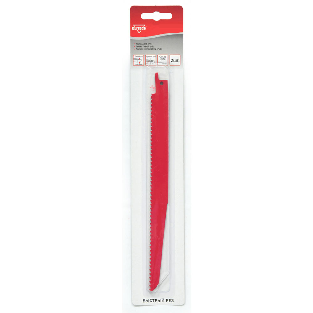 Пилки ELITECH для сабельной пилы HCS 215*25,4*1,6*13Т,для кирпича,керамз.и др.1820.115700 Вывод