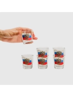 Набор рюмок стеклянных "Россия" 6 шт 50 мл