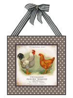 Картины на стену для интерьера набор 4 шт панно для кухни "Ферма" 20*20 см