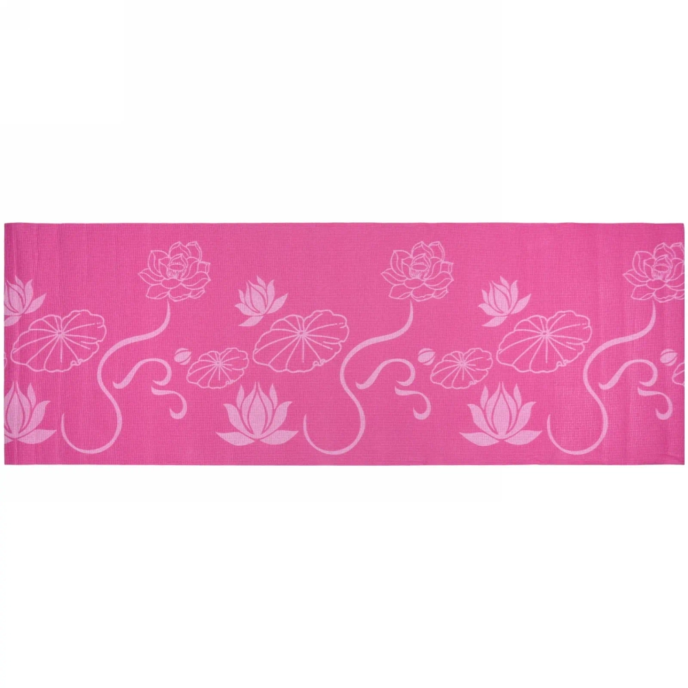 Коврик для йоги 6 мм 173х61 см «Цветущий сад» PVC, микс цветов