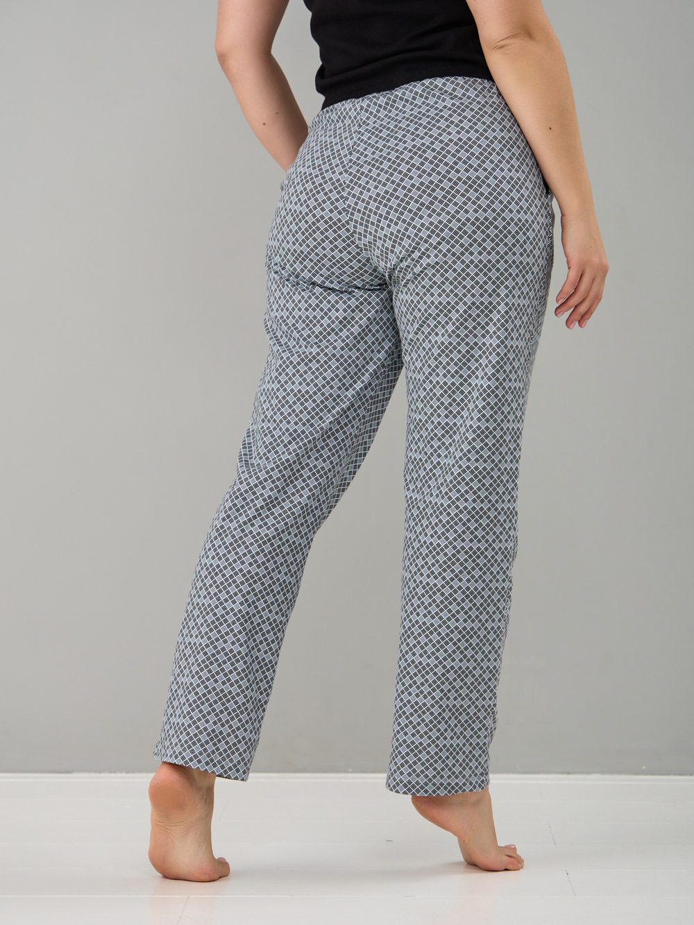 Брюки Б-18/ромбики-серочерные