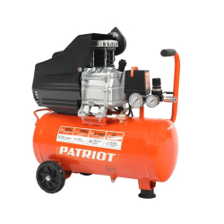 Компрессор PATRIOT EURO 24-240 Компрессор [525306365] (Мощн.: 1.5 кВт; Напр.: 230В~50Гц; Об.двиг.: 2850 об/мин; Производит.: 240 л/мин; Об.ресивера: 24 л; Давл.: 8 бар; Вес: 17,4 кг;)