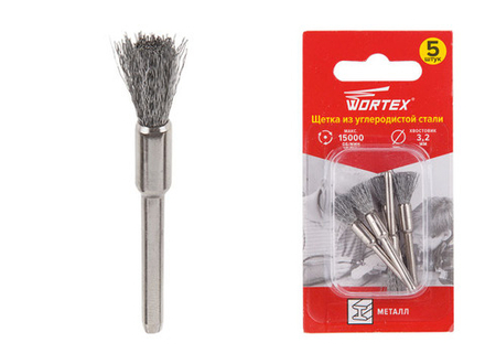 Щетка из углеродистой стали 5 мм WORTEX