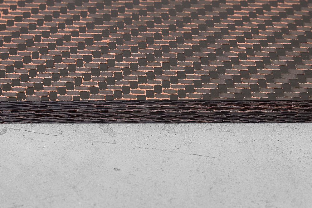 Карбон twill 12K, плашка 140x80x8мм, с медной пудрой