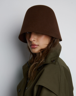 Панама из шерсти шоколад
