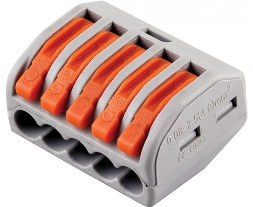 Клемма строительно-монтажная 5-проводная LD222-415 Stekker 32398