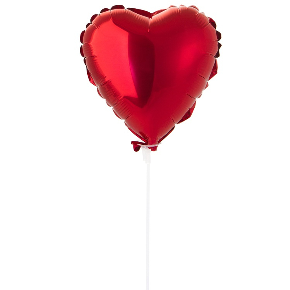 Шар фольгированный Сердце 23 см (Красный)