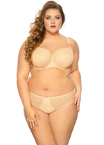 Трусики-слипы из эластичного трикотажа со вставками из сетки (Размер: S) (Цвет: телесный)