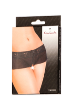 Эротические трусики-юбочка из стрейч-сетки черные 54-56