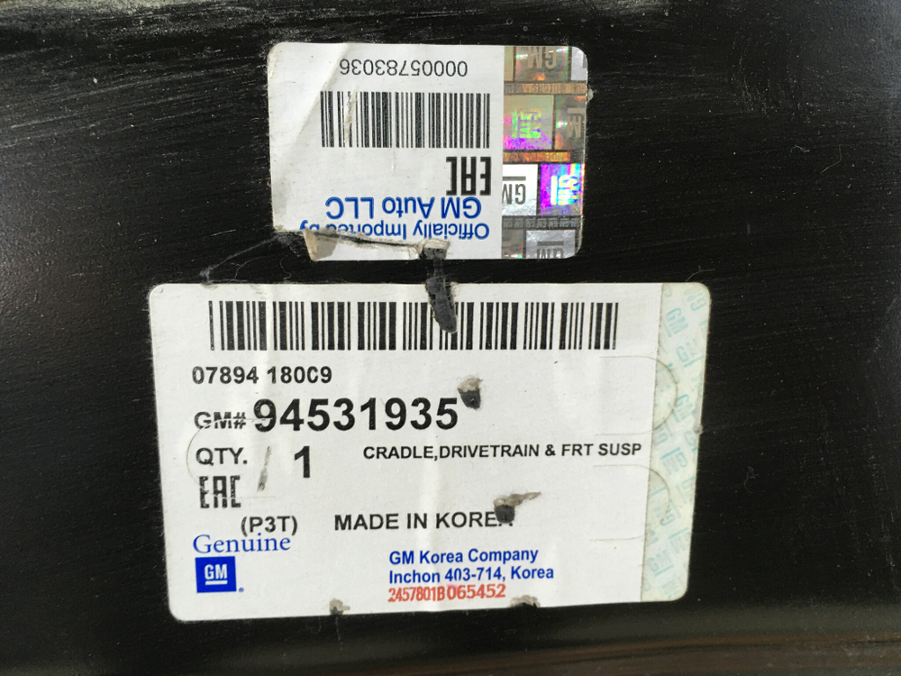 Подрамник Opel Mokka 12-19 Новый Оригинал 94531935