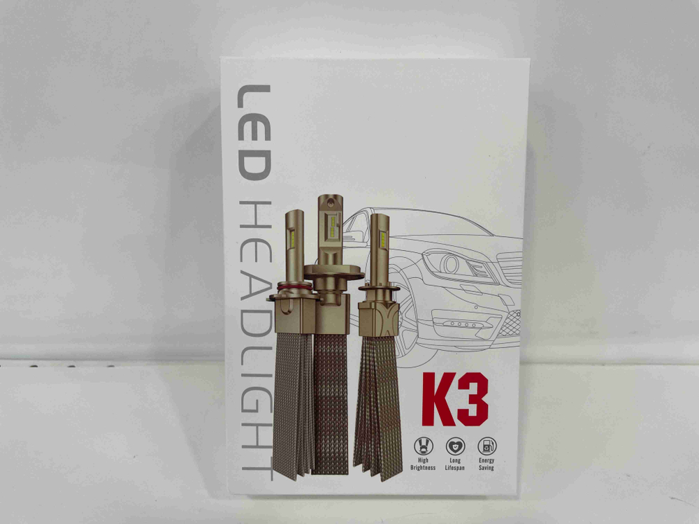 H4 / Светодиодные лампы K3, без вентилятора, 12v, 55w (2 шт. / комплект)