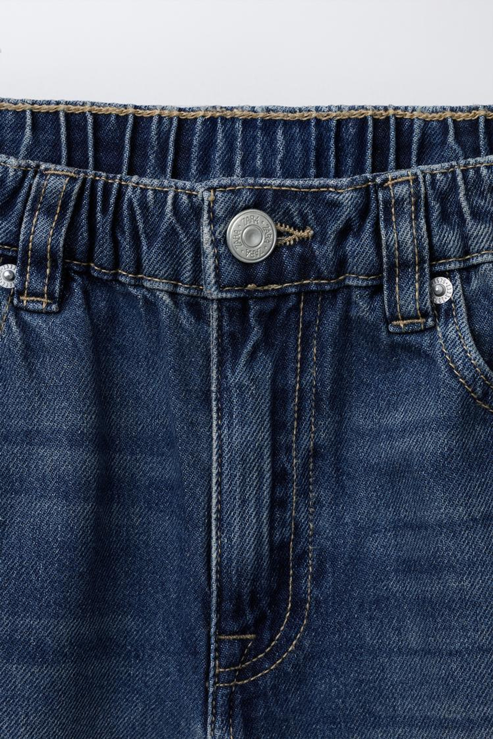 ZARA ДЖИНСЫ RELAXED BALLOON, СИНИЙ