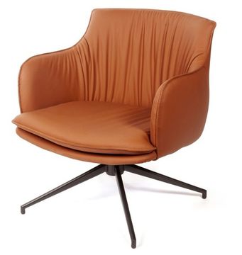 Лаунж кресло вращающееся Sofia экокожа цвет терракот