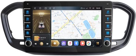 Магнитола для Lada Vesta 2022+ (штатный экран) - Carmedia EW-9001 (крутилки) QLed, Android 10, ТОП процессор, CarPlay, SIM-слот
