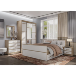 Кровать LIGHT Сакура дуб сонома/белый 1400