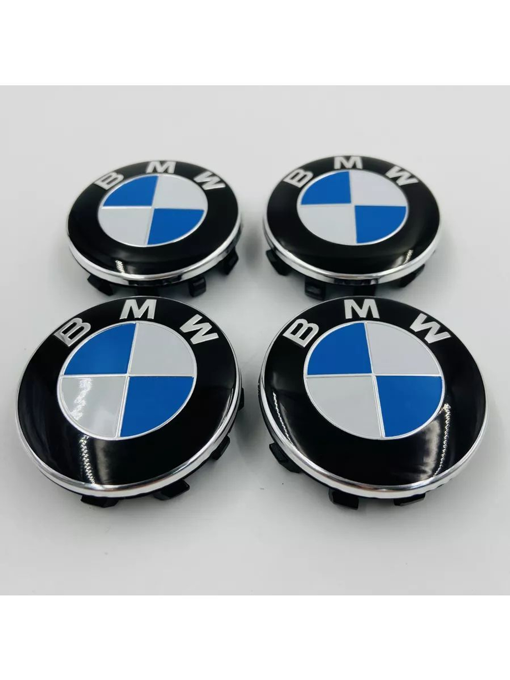 Колпачки заглушки на литые диски с эмблемой BMW 56 мм 4 шт