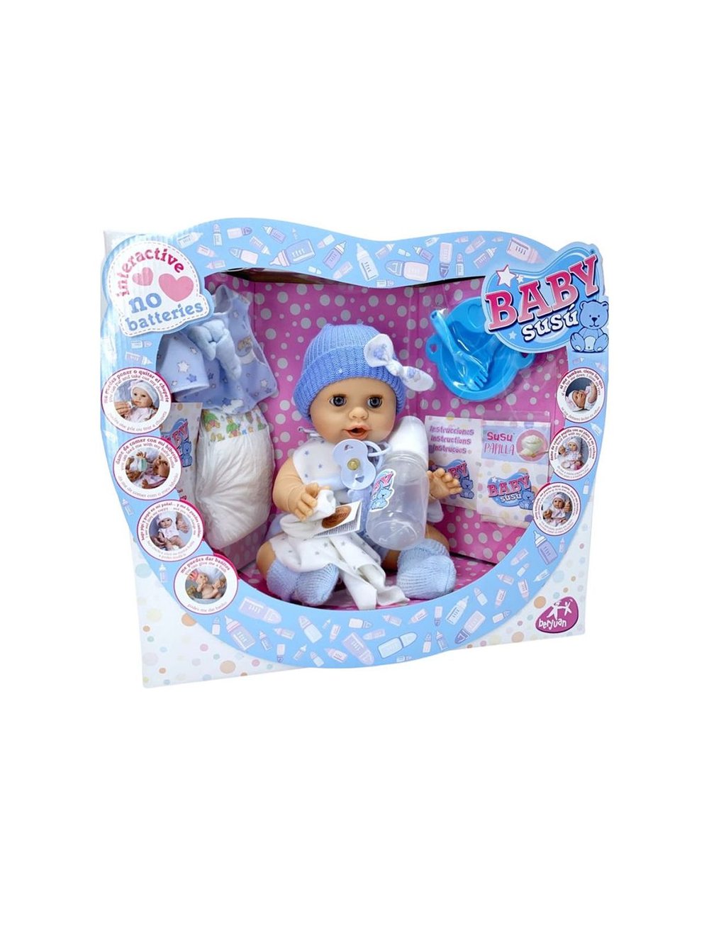 Кукла Berjuan виниловая 38см Susu interactivo в наборе (6001)