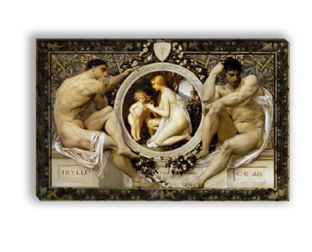 Картина для интерьера "Идиллия", художник Климт, Густав, печать на холсте