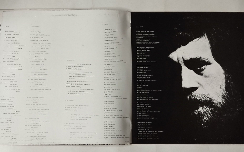 Винтажная виниловая пластинка LP Vladimir Vissotski Владимир Высоцкий Chanson Des Temps Nouveaux (France 1981) LDX 74581