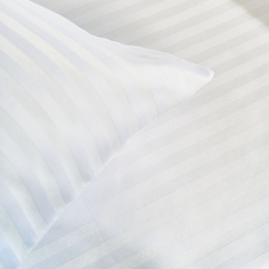 Простыня на резинке  Premier, страйп сатин  140х200х30см. LINNEN