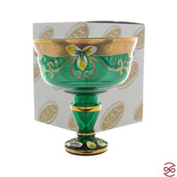 Конфетница Зеленая Bohemia Star Crystal 13 см