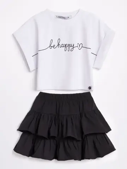 Костюм в садик для девочки юбка и футболка