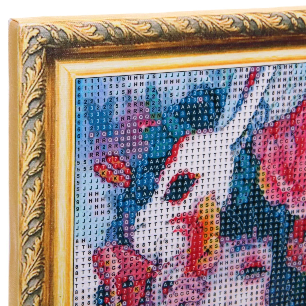 Алмазная мозаика на подрамнике с полным заполнением «МИР ЯРКИХ КРАСОК», Ёко с маской, 20*30 см