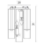 Настенный светильник Divinare CASCATA 7666/17 AP-2