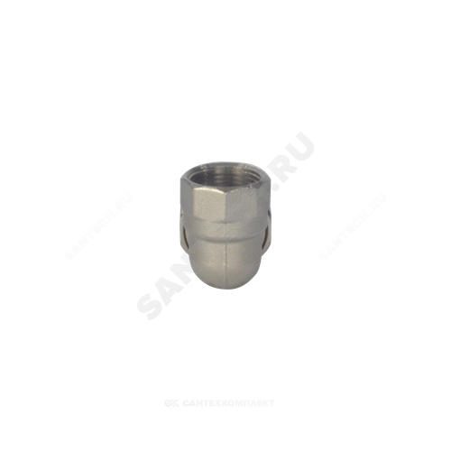 Соединитель латунь никель американка Ду 15 (1/2") угловой ВР/НР RTP (РосТурПласт) 25187