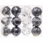 Набор шаров 8 см «Волшебство» (в наборе 12 шт), Графит