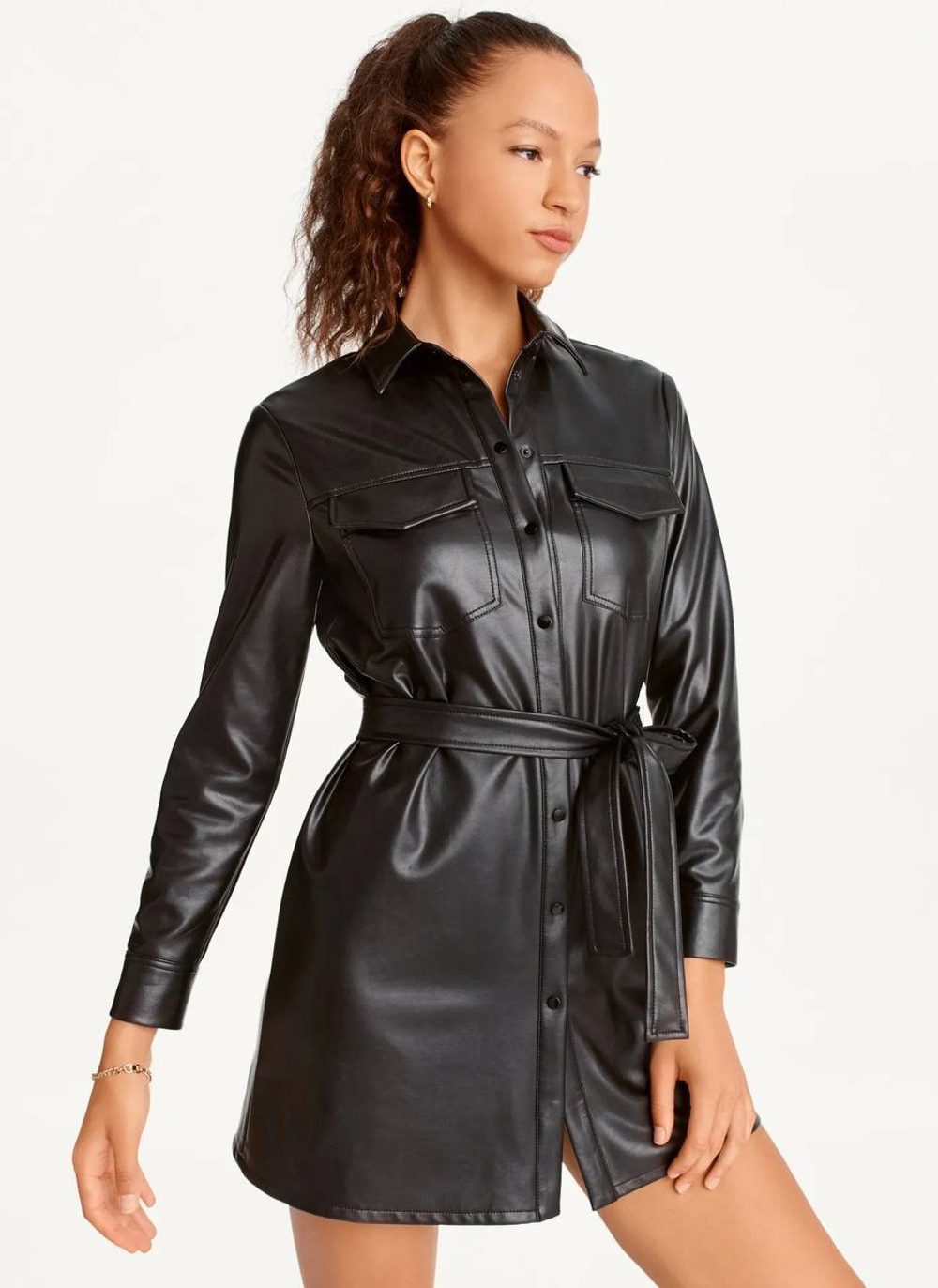Женское платье DKNY Faux Leather