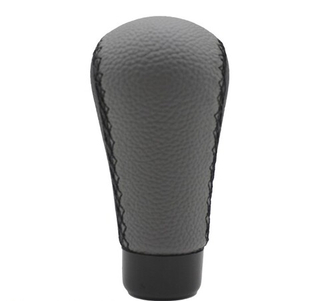 Ручка КПП  декоративная Универсальная кожаная черная+серая в блист HADER #2305-BKGR