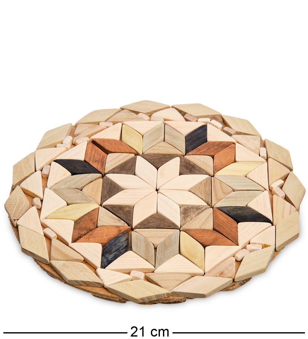 Народные промыслы ДР-502/2 Подставка под горячее, круглая «Мозайка» 20х20