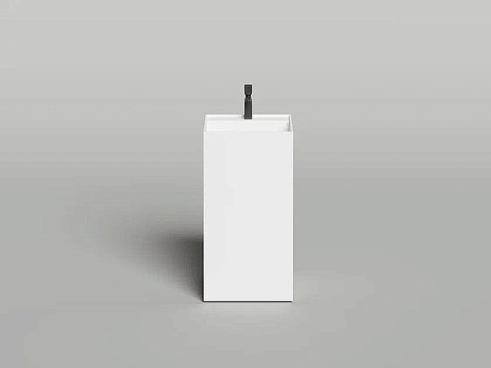 Раковина Salini ARMONIA SQUARE TOP 01 S-Sense 130511TG 45 без отверстия под смеситель, белая