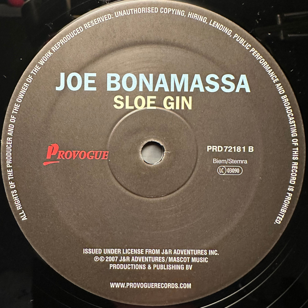 Joe Bonamassa - Sloe Gin (Европа 2007г.)