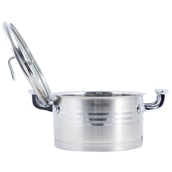 Кастрюля 3,1 л. из нержавеющей стали Kamille KM 5855 с крышкой
