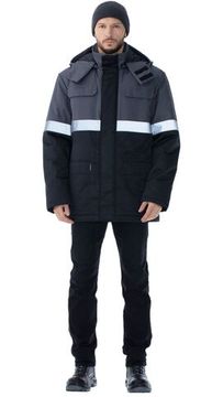 Куртка зимняя "Орион РФ" (черный/т.серый)