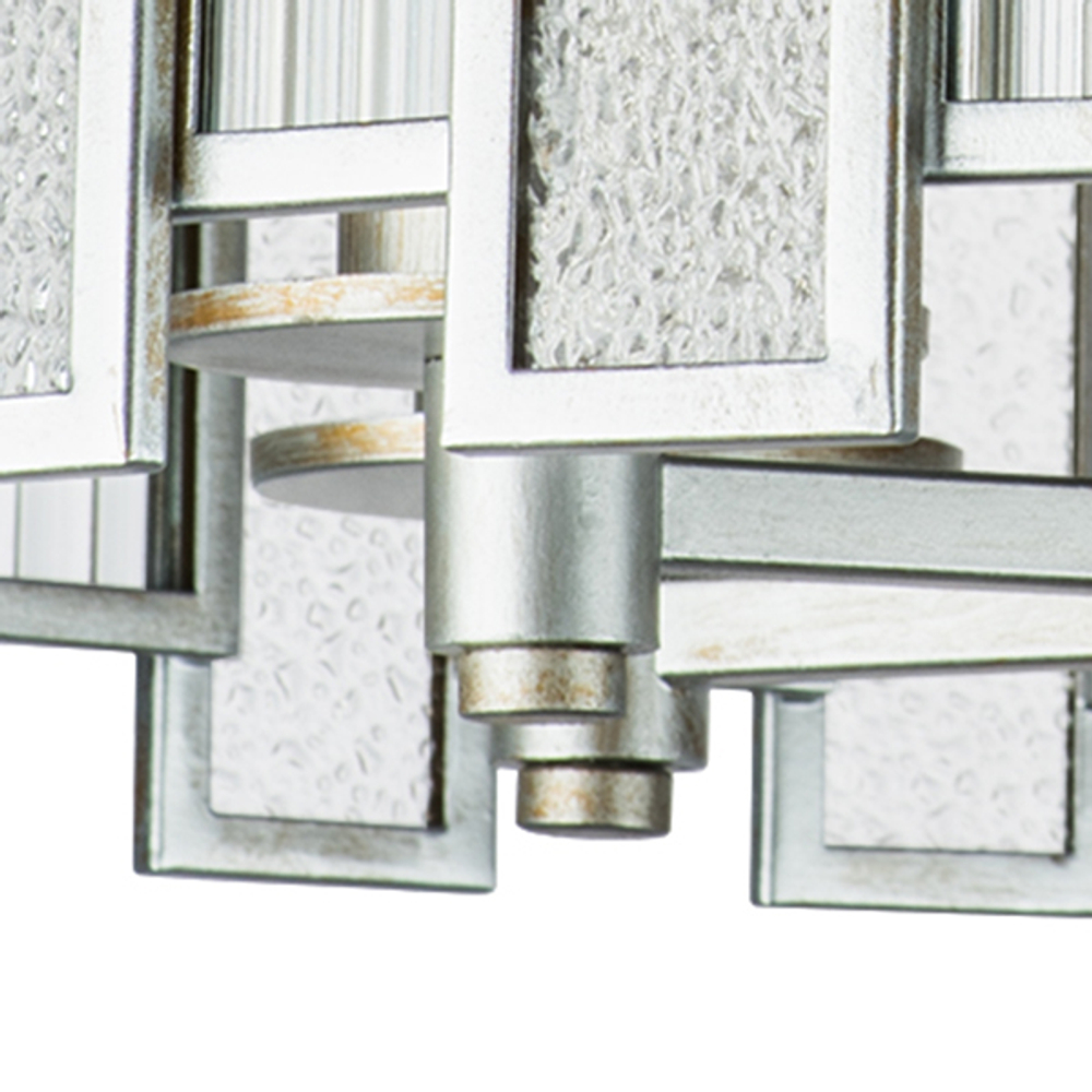 712064 Люстра AGAVE 6х40W E27 СЕРЕБРО С ПАТИНОЙ/ПРОЗРАЧНЫЙ