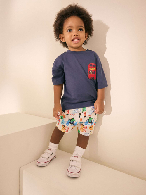 Шорты льняные для мальчика Next AG3-797, Молочный