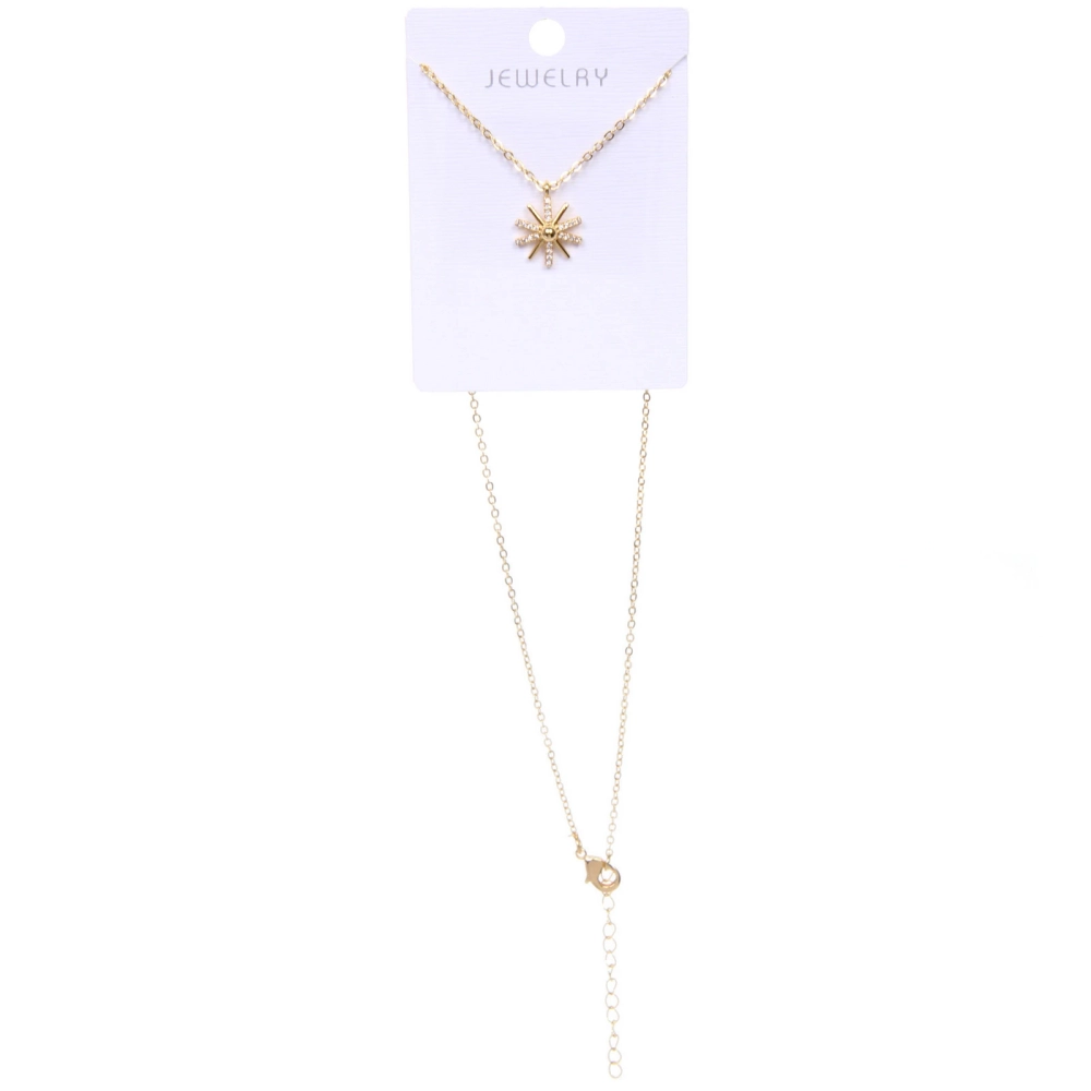 Подвеска из гиппоалергенного сплава со стразами «ЭЛЬЗА», цвет серебро и золото, d-20см/1,5см