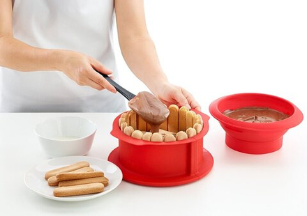 Форма для запекания Lekue Forma do ciasta z talerzem ceramicznym Duo do ciasta Charlotte, круглая, керамика, 18 см