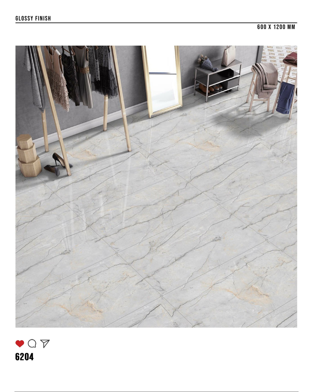 Керамогранит glossy №3 60х120, 6204