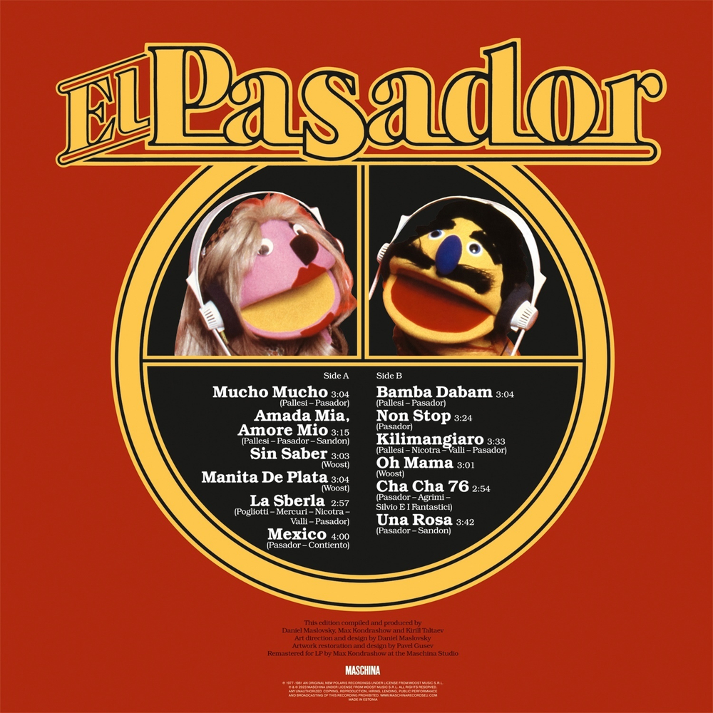 LP: El Pasador — «Amada Mia Amore Mio» (1978/2023) [Limited Red Vinyl]