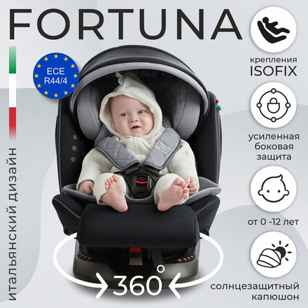 Автокресло (0-36) Sweet Baby Fortuna 360 SPS Isofix Grey/Black